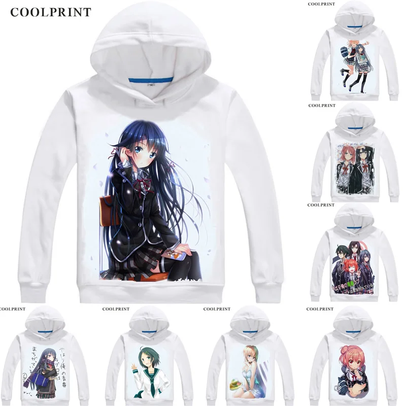 

SNAFU OreGairu Hamachi Hoodies Men Hip Hop Hoodie Yukino Yukinoshita Yui Yuigahama Cosplay Motivs Anime Sweatshirts Women