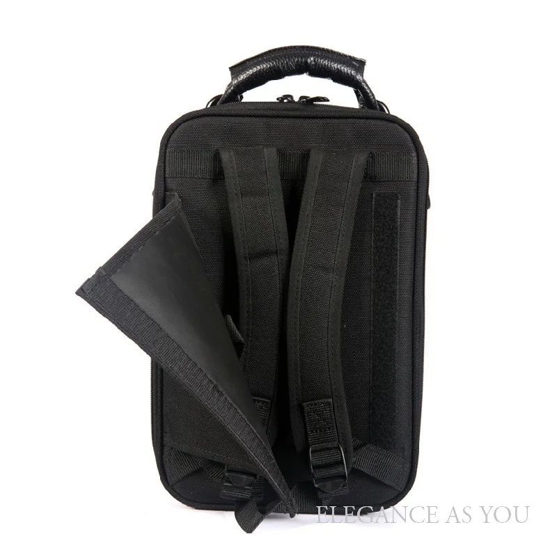 Black Clarinet Bag Hidden Double Shoulder Strap Bb Clarinet Case 17Key Clarinet Box Portable Shoulder Clarinet Backpack Bags Box