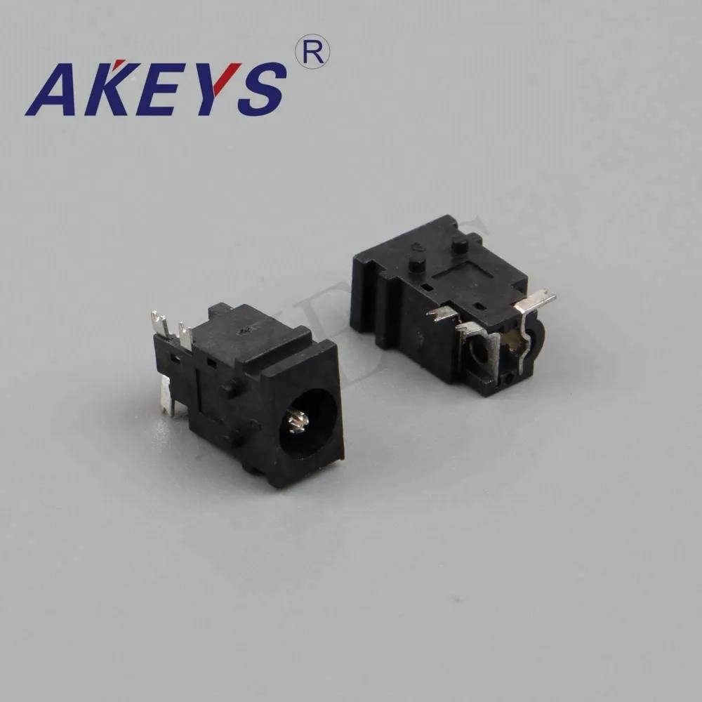 15PCS DC-049A 3.8*1.65mm DC power jack 2 pin square waterproof DC connector with 3 fixed PIN