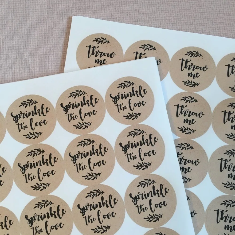 personalize text Sprinkle The Love - Wedding welcome confetti Stickers Envelope Seals favor labels birthday gift favor stickers