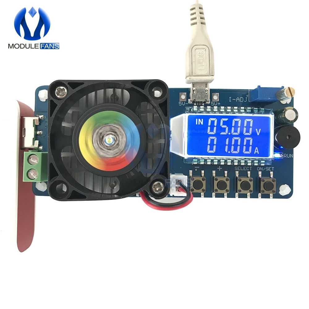 25W 35W 4A/5A Electronic Load Current Voltage Power Tester USB Protection LCD HD Display Adjustable Resistance Unloader