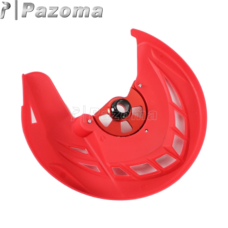 Para honda cr125r cr250r crf250r crf450r crf250x crf450x motocicleta vermelho disco de freio dianteiro guarda rotor enduro protetor capa 04-17