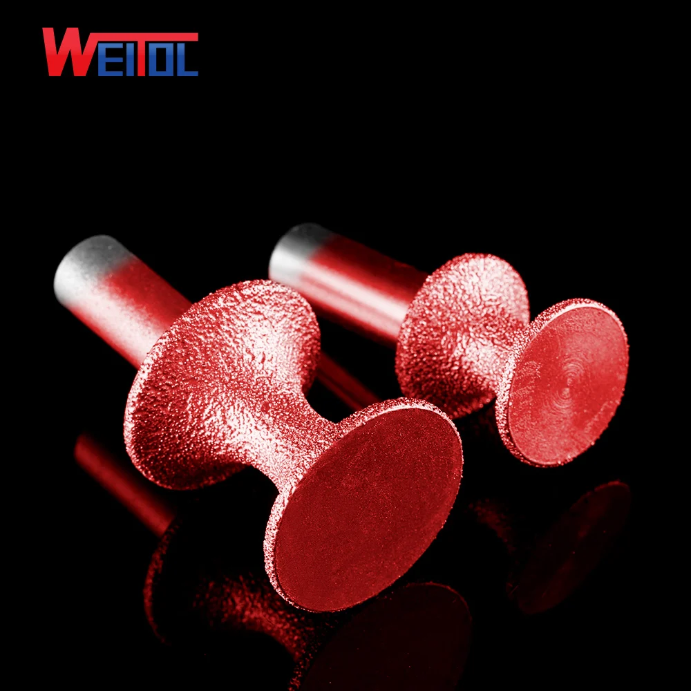 WeiTol 1pcs half round router bits classical ogee bit CNC milling cutter vacuum brazed profile bit stone knife