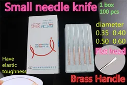 medical acupotomy disposable sterile acupuncture needle analgesia small knife blade ultrafine needle Flat head beauty massager