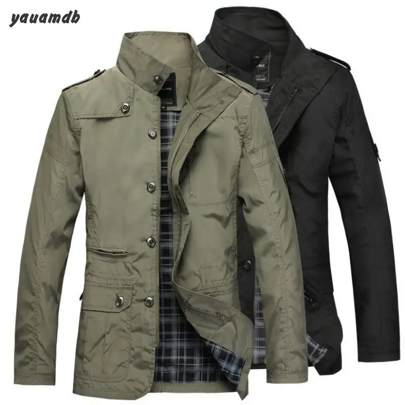 

Plus Size M-5xl Men Windbreaker Outerwear Spring/Autumn Male Slim Jackets Causal Cotton Coat Brand Long Sleeve Clothes Y81