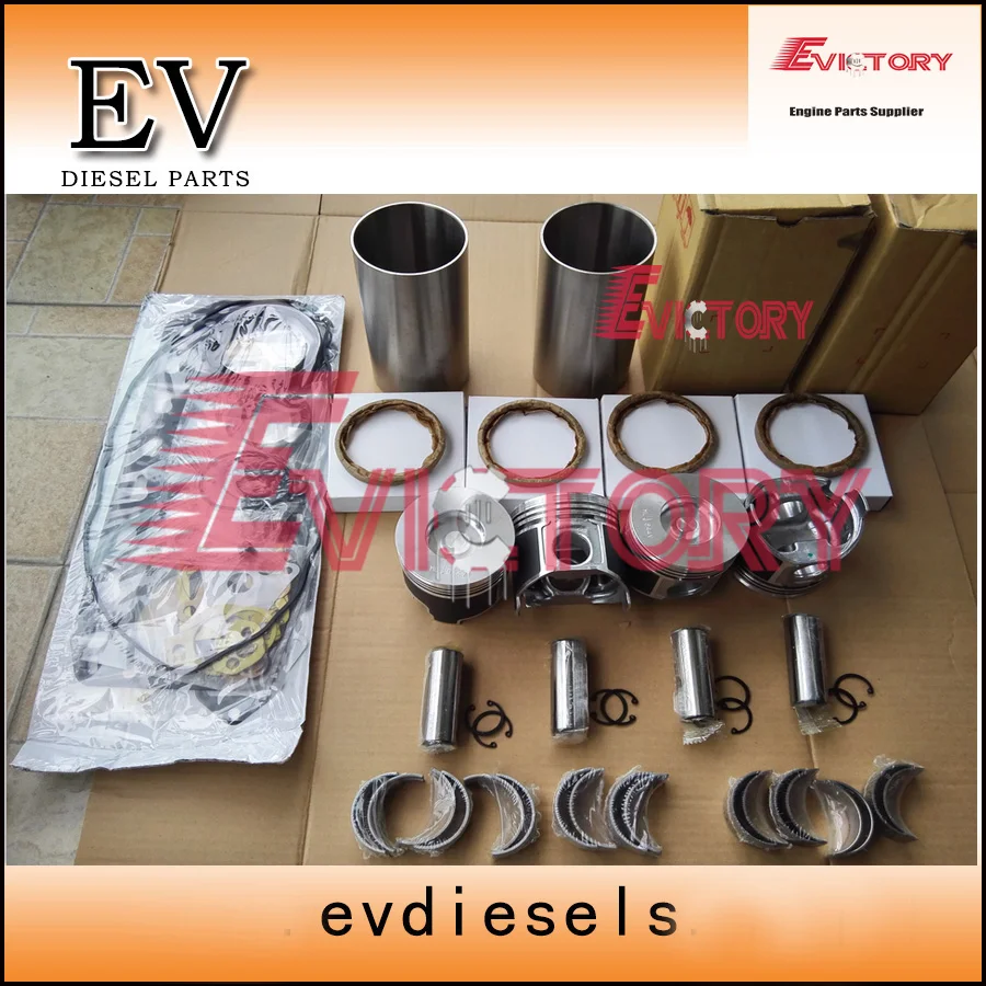 EV For Komatsu PC45R PC40MR excavator 4D84 4D84E 4TNE84 piston +ring+cylinder liner+full gasket kit+bearing kit+valve kit