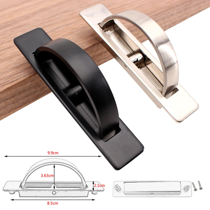 RUNBAZEF Modern Minimalist Hardware Invisible InThe Embedded Button Drawer Knobs Door Accessories Furniture Parts Handle Kitchen