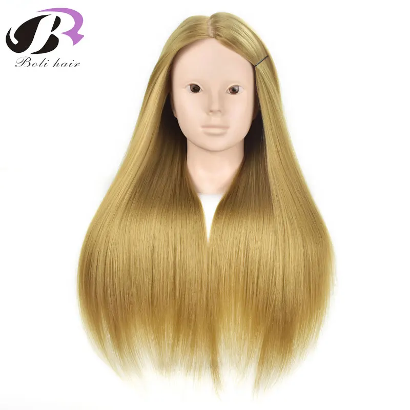 Boli hair 26''Blonde long hair Professional Training Mannequin Head Makeup Hairdressing Dummy Doll Beauty Salon Mannequin Head