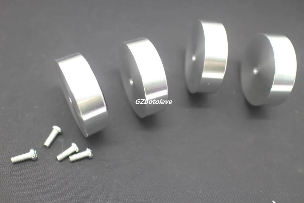 4pcs Aluminum amplifier computer machine feet pads (with Rubber ring) D39mm*H17mm sent screws silver black golden color