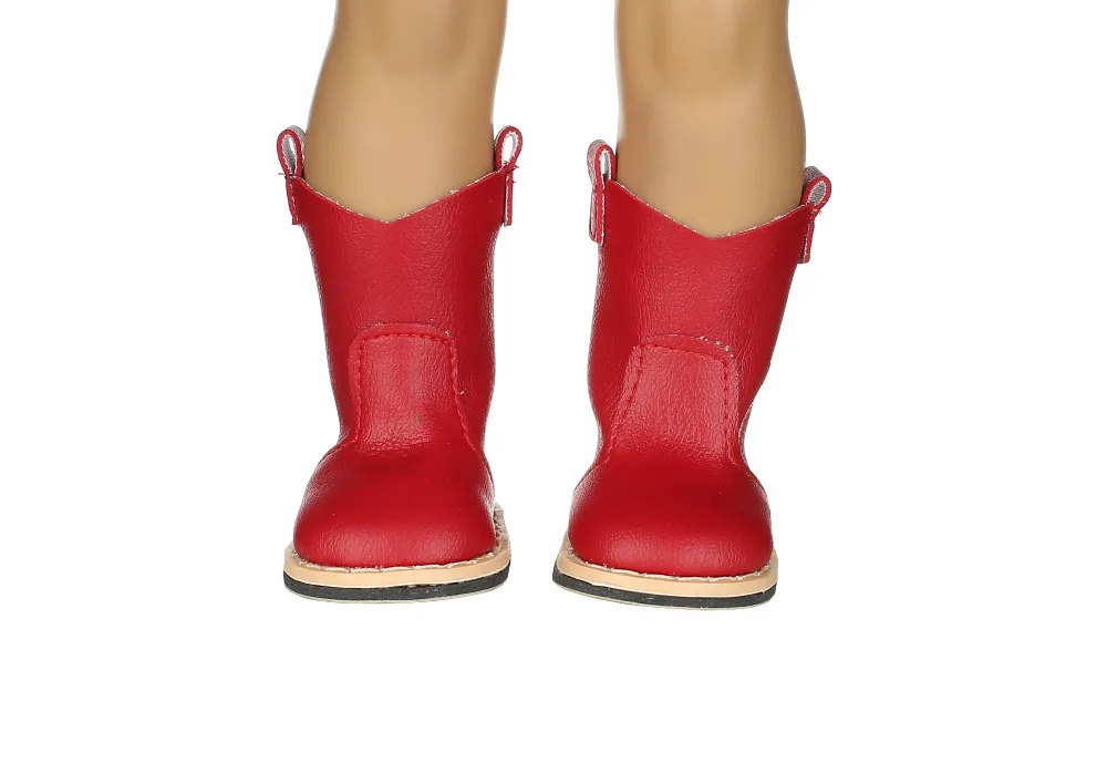 

New style Red Boot shoes& Fashion shoes fit 18 inch dolldoll accessories gift for children free shipping N334