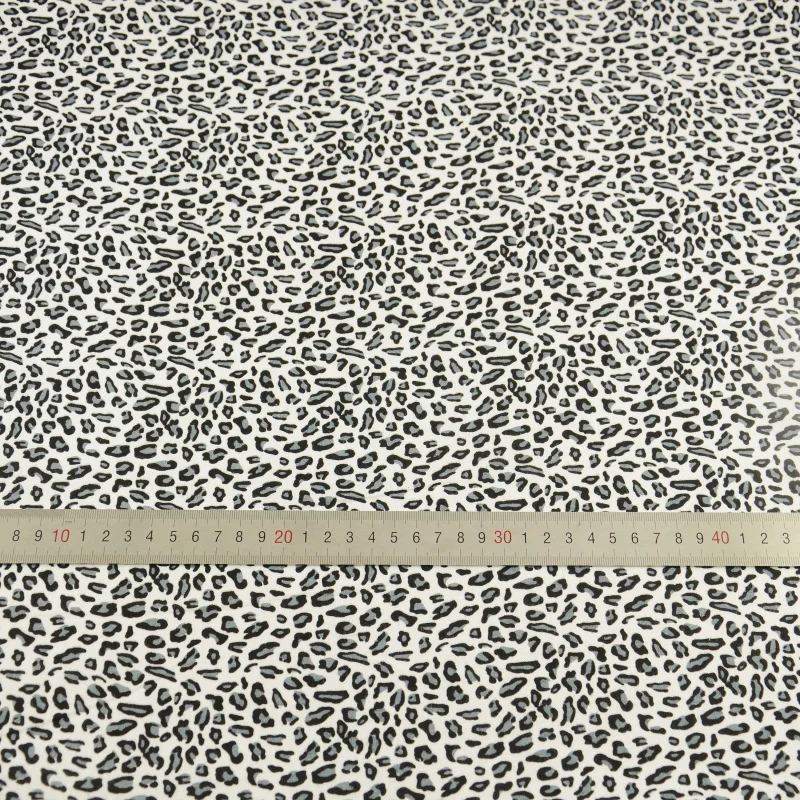 Booksew 100% Cotton Fabric Pre-cut Light Black Color Fat Quarter Tissue Simple Leopard Style Patchwork Clothes Home Decoration