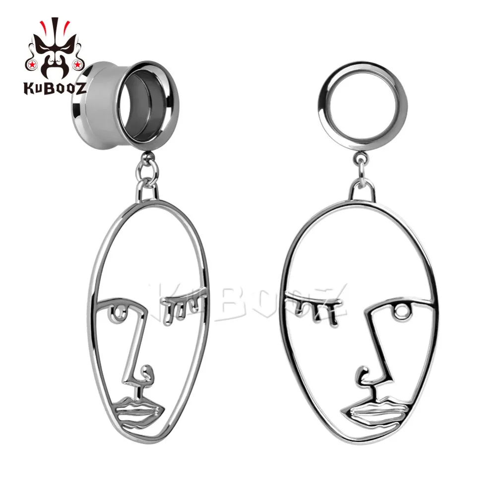 

Wholesale Price Stainless Steel Face Dangle Ear Gauges Piercing Plugs Tunnels Stretcher Earrings Expander Body Jewelry 40PCS