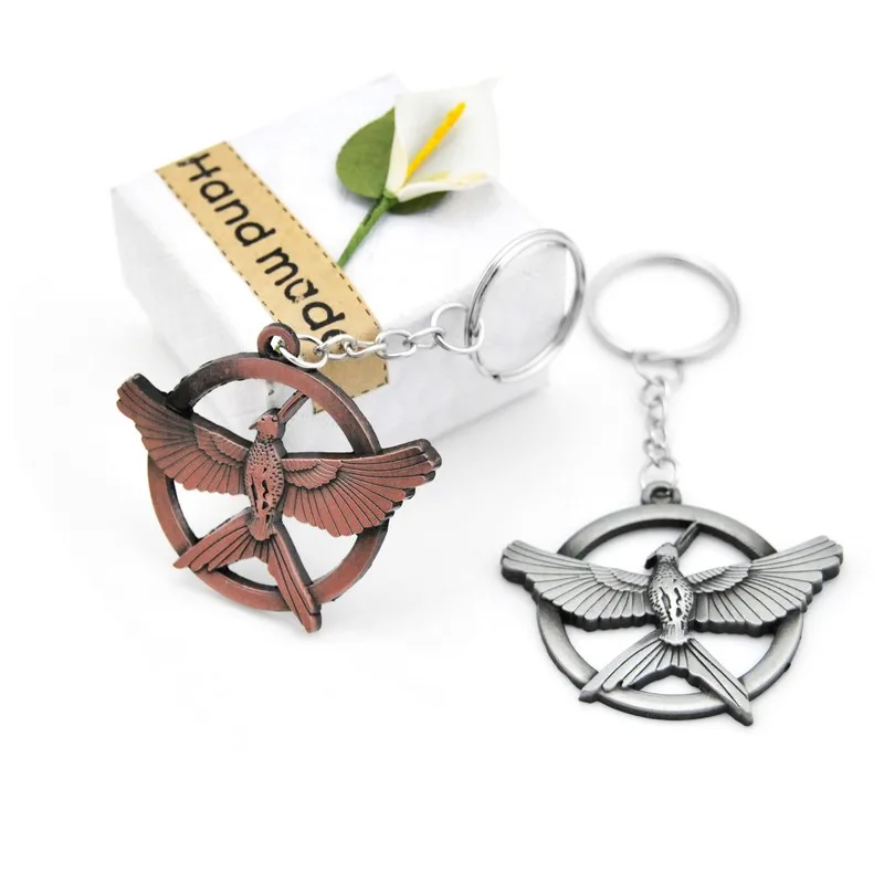 Pop Game The Hunger Games Keychain Popular Vintage Style Birds Charm Snitch Pendent Key Chain Keyring Metal Keychains Car Holder