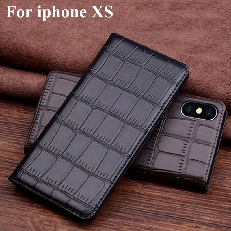 

Genuine Leather flip Case For iphone XS iphoneXS case back case cover For iphone 10S 10 S For iphone10S case back cover Shell