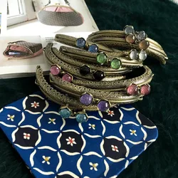 10.5cm metal purse frame clasp with candy decoration buckle for DIY girl bag accessories hardware mouth golden 5pcs/lot