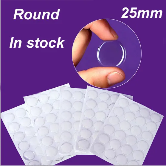 12mm 20mm 25mm Clear Round Epoxy Domes Resin Stickers For Photo Craft Jewelry DIY Making accessory(K05338)