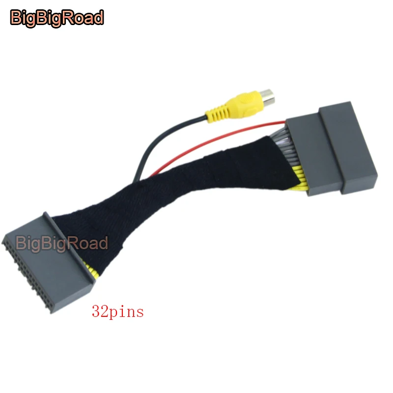 BigBigRoad For Honda CRV CR-V 2012 2013 2014 2015 2016 2017 Car Adapter Connector Wire Cable Rear View Parking Camera