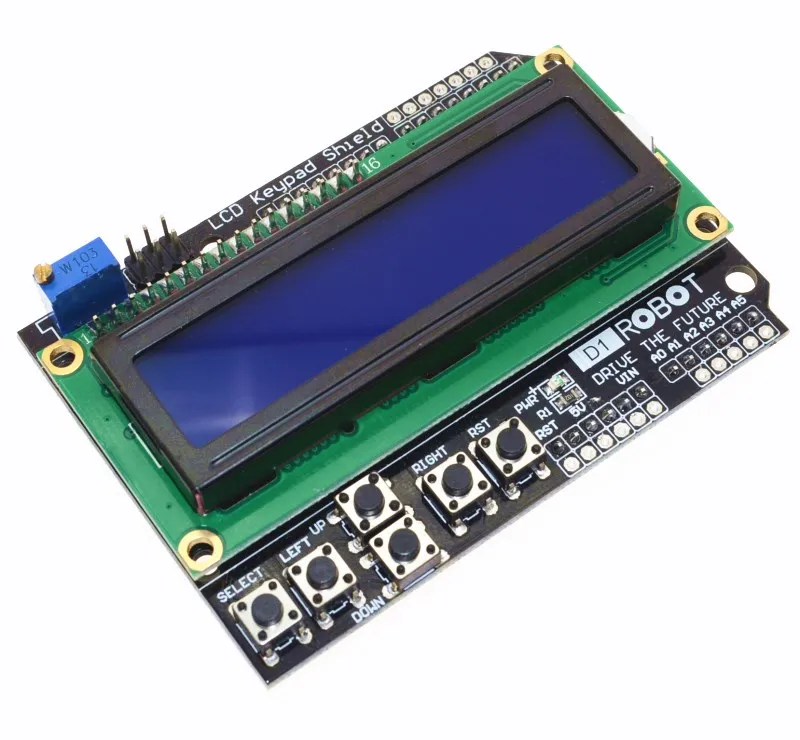 10PCS LCD Keypad Shield LCD1602 LCD 1602 Module Display For Arduino ATMEGA328 ATMEGA2560 raspberry pi UNO blue screen