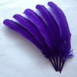 25-30cm 50pcs/lot purple goose feather /Turkey feather 10-12inch goose feather plumes party hat decorations