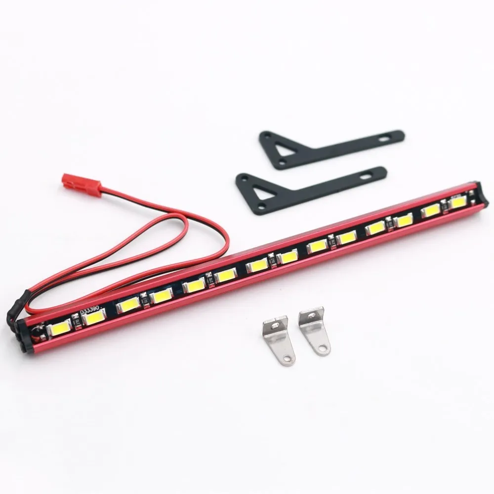 KYX Racing Metal 14 LED Light Bar 158mm Lampa dachowa do 1/7 UDR 1/10 Traxxas TRX4 TRX-4 Axial SCX10 II Wrangler Body 7.2-12V Red