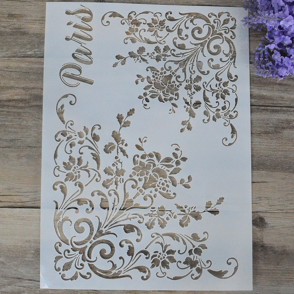 A4  DIY Craft Layering Flower Stencil For Walls Painting Scrapbooking Stamping Stamp Album Decorative Embossing Paper Card