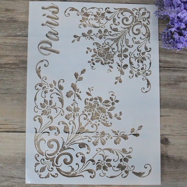 A4 DIY Craft nakładanie warstw kwiat wzornik do malowania ścian Scrapbooking pieczęć Album dekoracyjne tłoczenie kartka papierowa