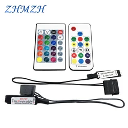 RGB RF Điều Khiển Molex 4pin Nguồn Điện Cung Cấp Cho Máy Tính Đèn Led Chiếu Sáng 3Pin 5V Hoặc 4Pin 12V D-RGB bộ Chia Giao Diện Đồng Bộ Trung Tâm