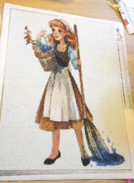 3D Diy diamond painting Cross stitch square drill full rhinestone picture diamond embroidery Cinderella Meets Galaxy handicraft