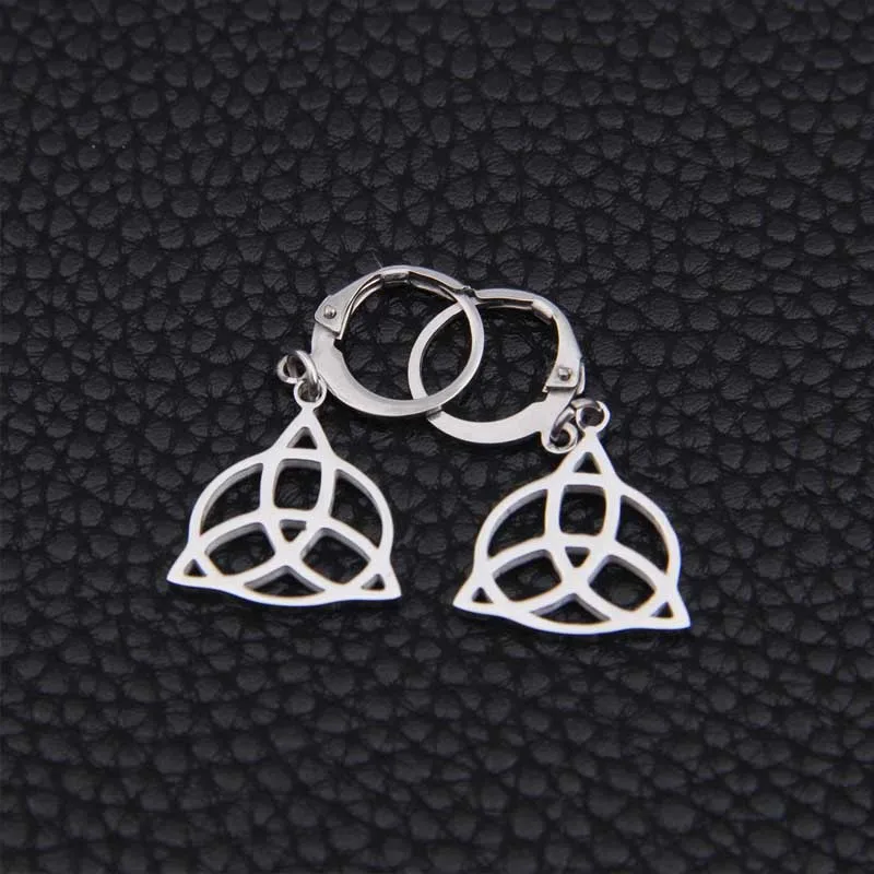 2018 new stainless steel Celtic knot Earrings for women 2pcs/set