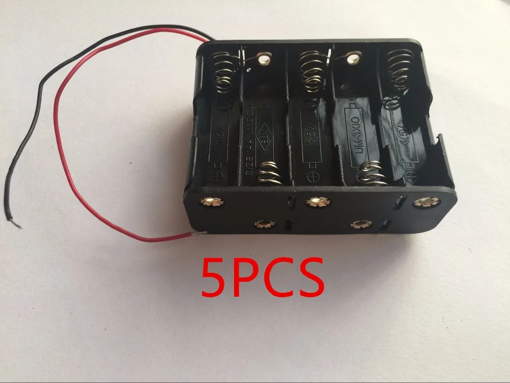 10 AA 배터리 홀더 보관함 케이스 양면 와이어 홀더, (5 개/몫)