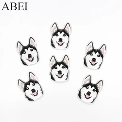 10pcs/lot Iron Husky Dog Patches Embroidered Clothes Applique Coat Motif Badge Diy Stickers Backpack Shoes Coats Sewing Patch