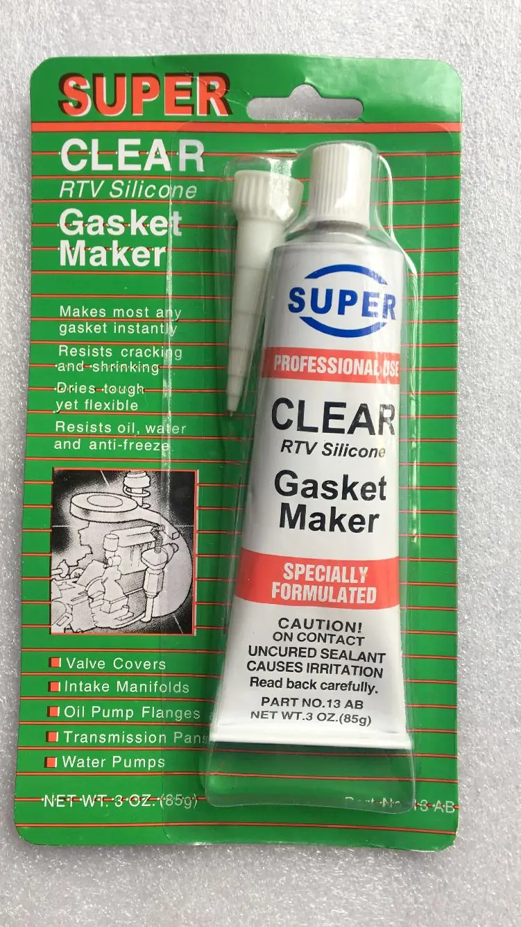 

Rtv Professional Use Silicone Gasket Maker clear High Temp Sealant 85g 3oz Tube