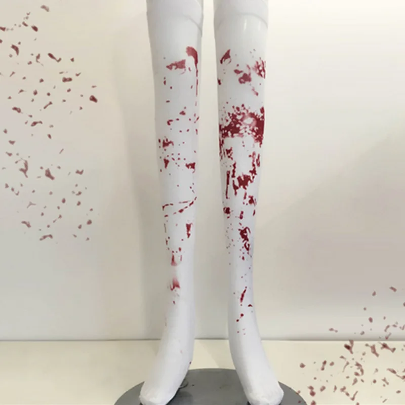 Newest Cosplay Halloween Blood Over The Knee Thigh High Stockings Long Stocks For Women