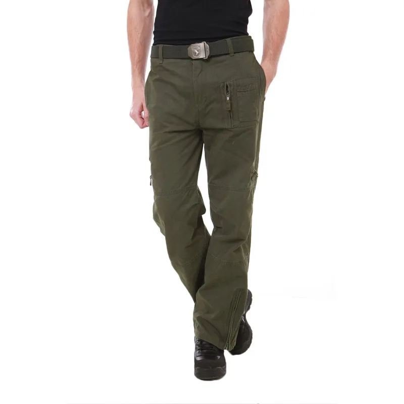 Men Outdoor Loose   101 Airborne Cotton  Long Trousers Breathable Multi Pocket  Camouflage Cargo Pants