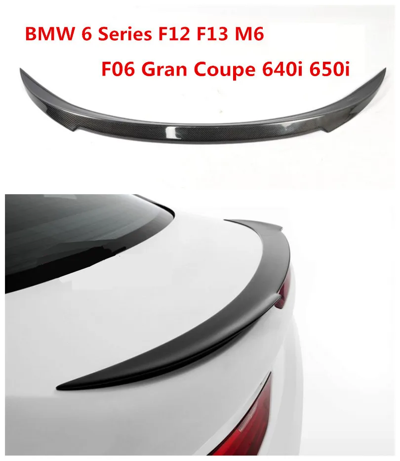 

HLONGQT Carbon Fiber Spoiler For BMW 6 Series F12 F13 M6 F06 Gran Coupe 640i 650i 2011-2017 High Quality Auto Spoilers