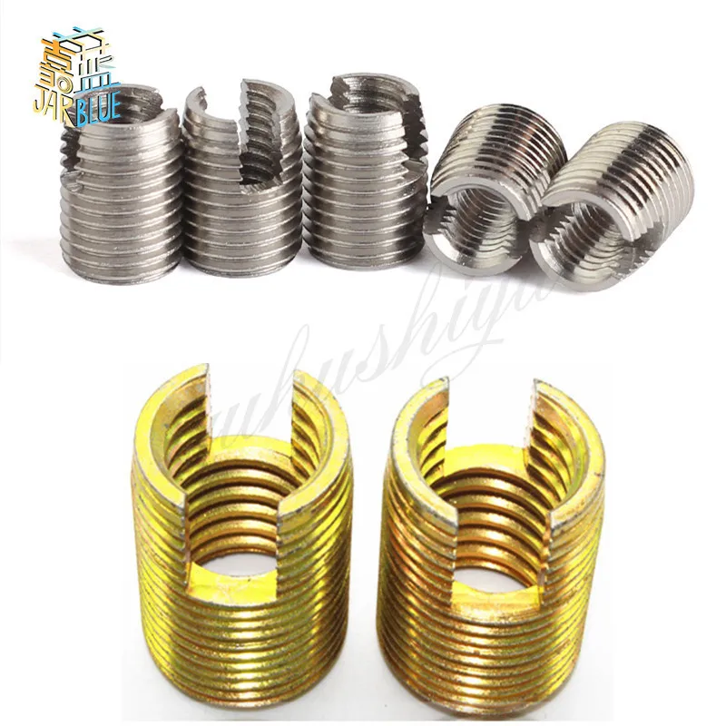 

M2 M2.5 M3 M4 M5 M6 M8 M10 Self Tapping thread insert Screw Bushing 302 slotted type Wire Thread Repair Insert