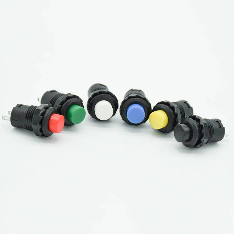 10pcs 12mm Momentary push button switches 3A /125VAC 1.5A/250VAC  Return Momentary  Push Button Switch Round