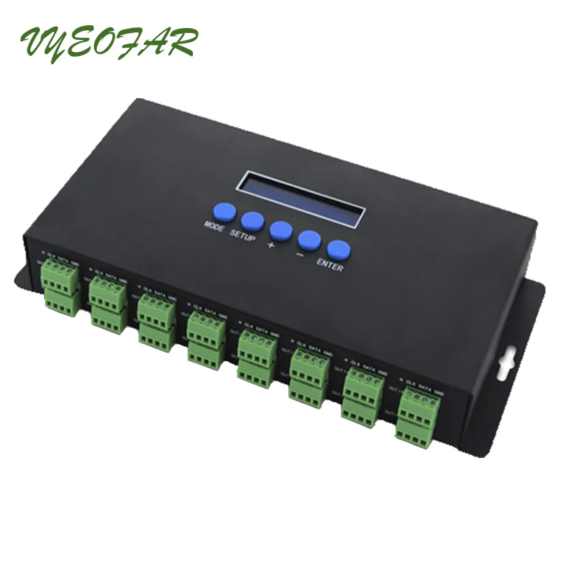 artnet para spi e dmx ethernet pixel controller led pixel para dmx controller 16 portas saida de canal 1024 bc216 dc 5v 24v novo 01