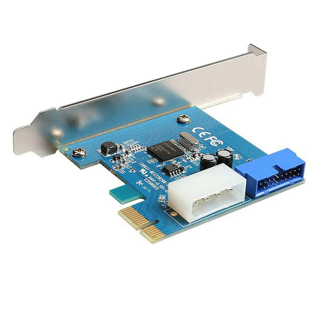 

DIEWU PCI-E Expansion Card External to Internal 19pin Header PCIe Card 4pin IDE Power Connector High Quality NEC720200 Chip