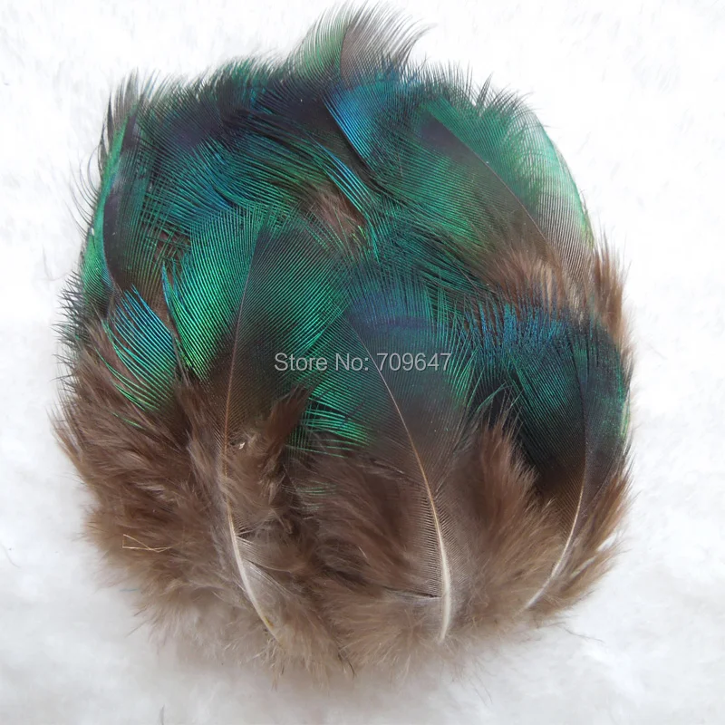 

50/100/200Pieces- Iridescent Green Peacock Plumage Loose Feathers Fly Tying Craft,6-10cm long