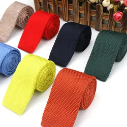 Ianthe-Corbata de cuello Burdeos para hombre, corbatas de punto para boda, de poliéster, azul marino