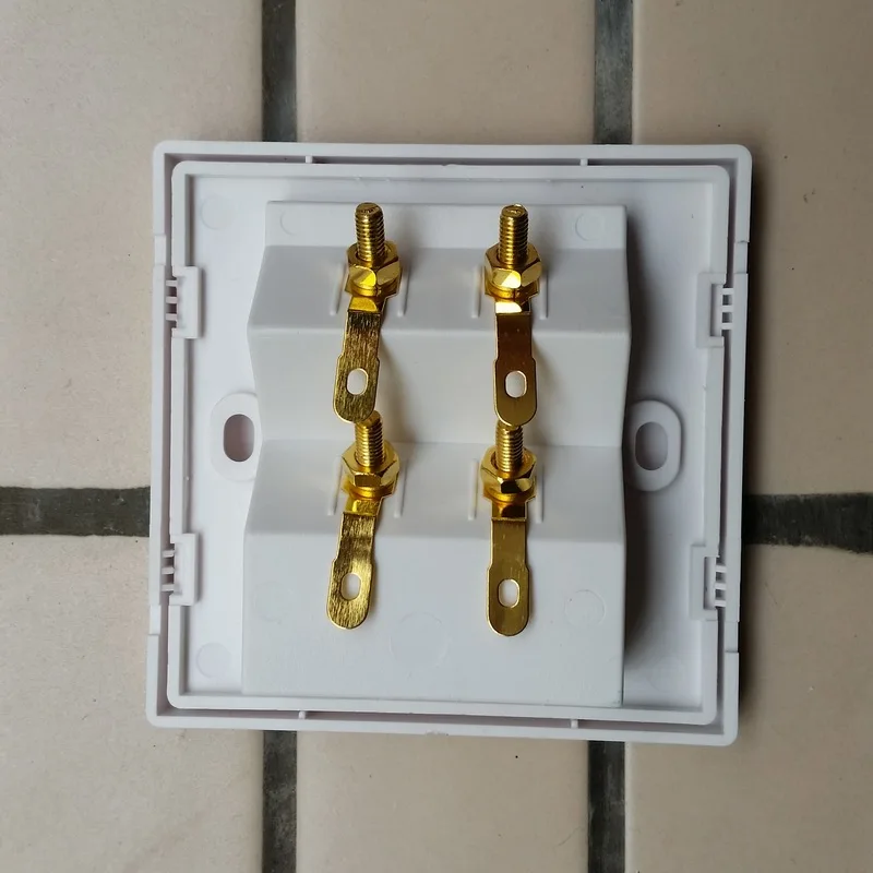 4 Position 4mm Banana Socket Speaker Panel Box Audio Panel Socket gold plated terminal Outlet 86 Size