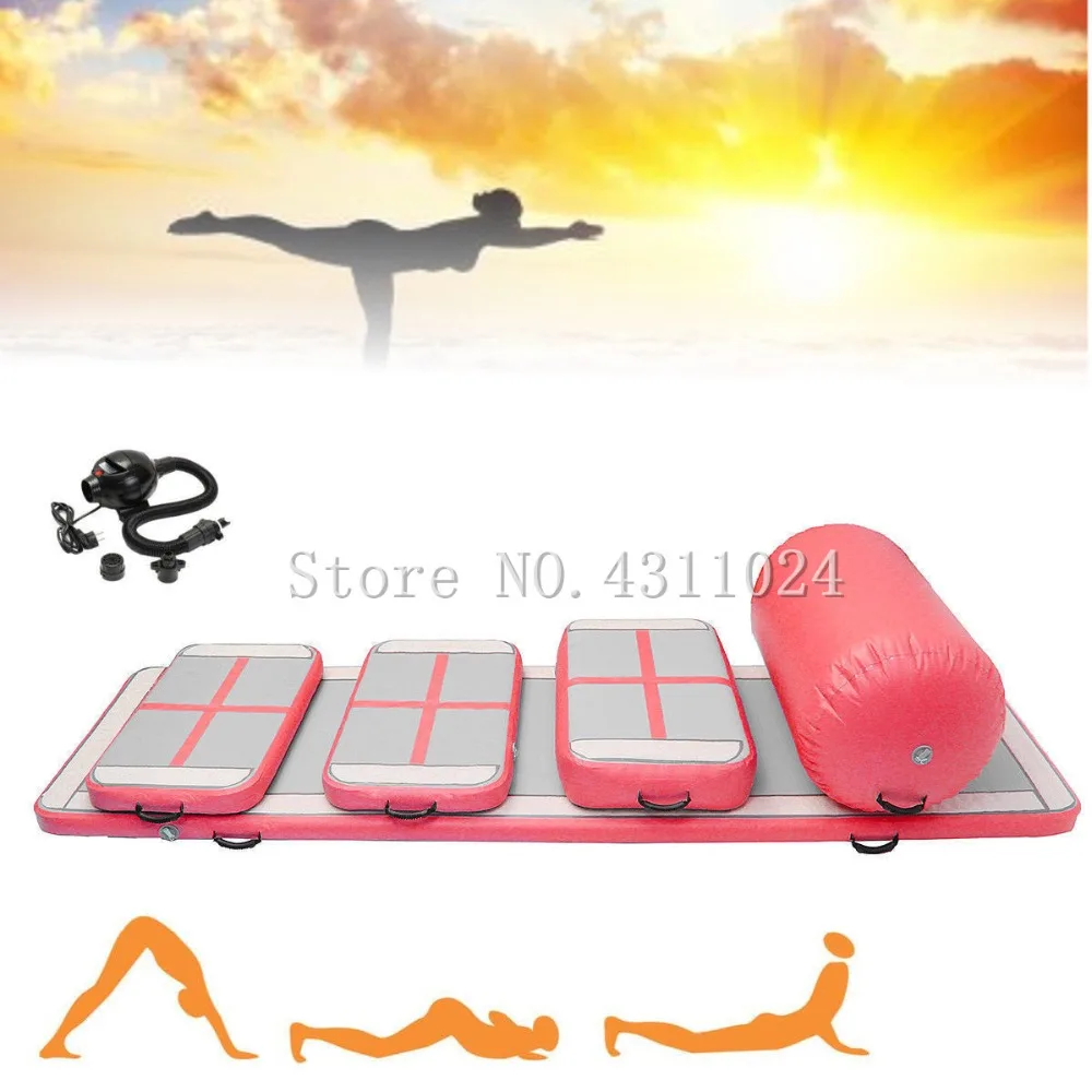 

Inflatable Air Training Set Gymnastics Mat Ait Track Tumbling Mat Gym For Gymnastics Air Floor Mat For Home,Picnic, Cheerleading