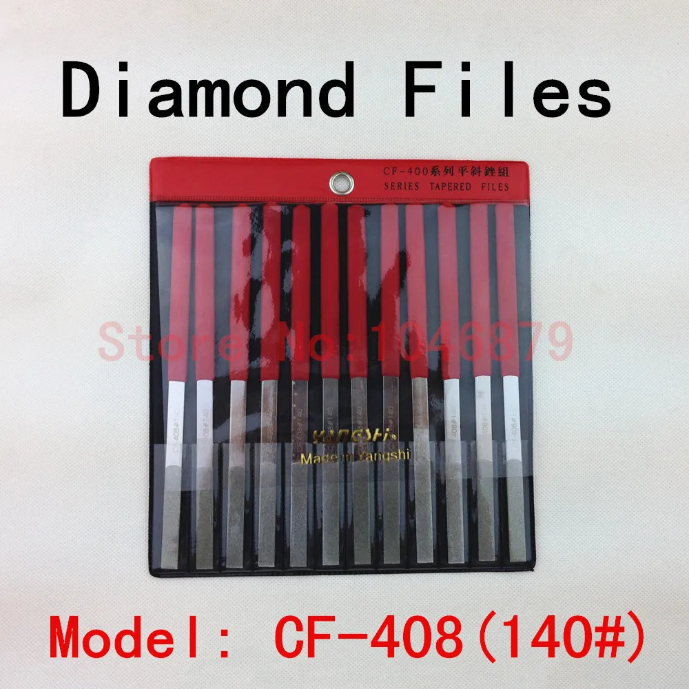 Each of the 12 file, hand is suitable for grinding hard alloy diamond file, flat and inclined file group,CF-408(140#)