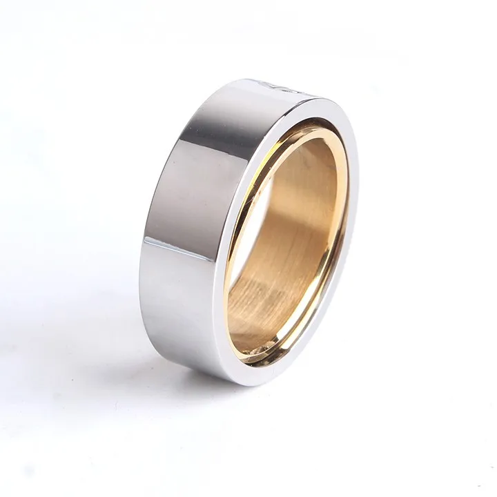 Stainless Steel Engagement Wedding Rings For Man And Women Double Layers Perfect Jewelry Classic Love Screw