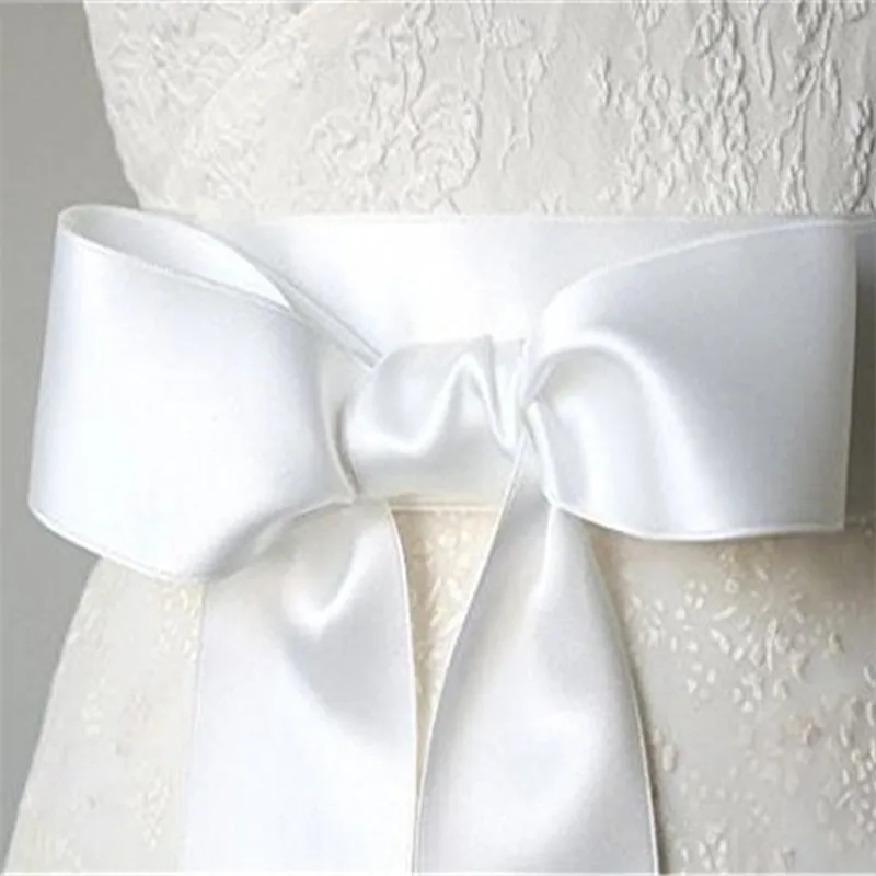 5M/Lot 50mm Wide White Satin Ribbon For Wedding Party Decoration Christmas Gift Wrapping Ribbons Accessories