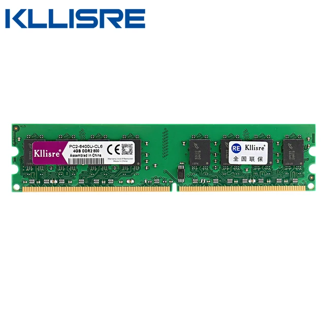 Kllisre DDR2 4GB Ram 800MHz PC2 6400 Desktop PC DIMM Memory 240 pins For AMD System High Compatible