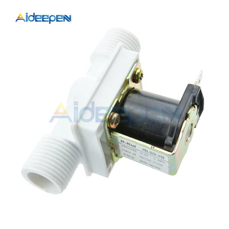 DC 12V AC 110 220V Plastic Solenoid Valve Magnetic Washing Machine Dispenser Drinking Water Pneumatic Pressure Controller Switch