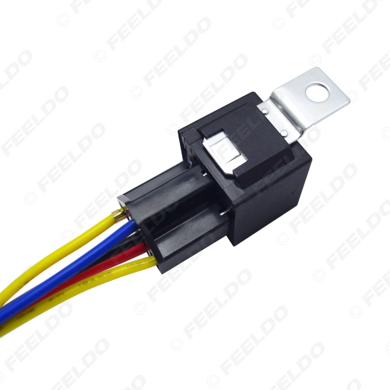 FEELDO 1PC Car Automotive JD1914 5-pin 12VDC 40/30A Constant-Closed Relay Controller With Wire Harness #FD-3909