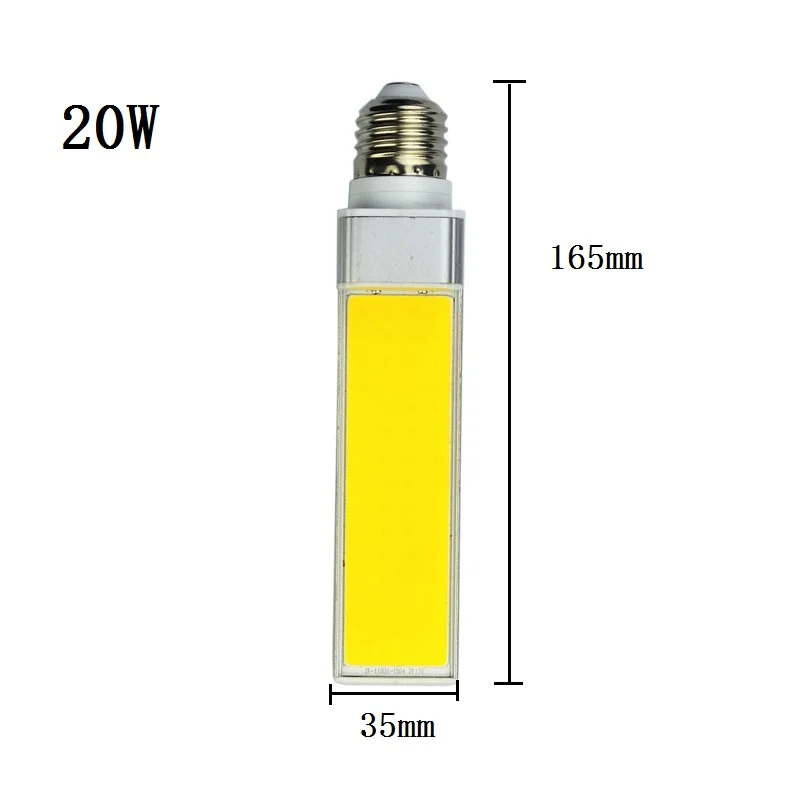 Bombilla G24 LED żarówki 10W 15W 20W E27 lampa LED W kształcie kukurydzy ciepły biały reflektor cob 180 stopni 110V 220V pozioma wtyczka światła